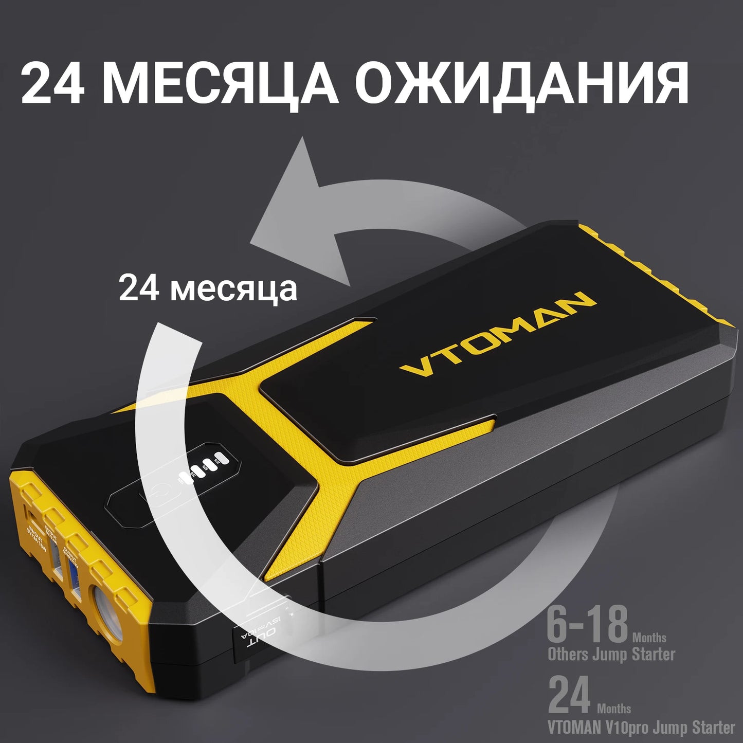 VTOMAN Power Bank 20000mAh Jump Starter Portable Charger Car Booster 4500A Auto Starting Device Emergency Car Battery Starter