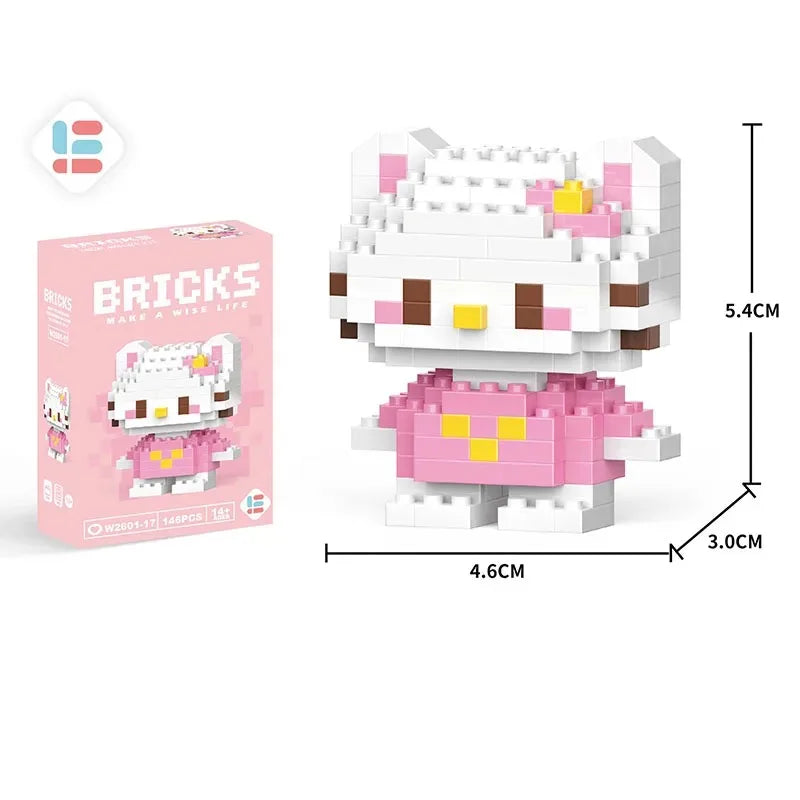 Disney LiLo Stitch Toys Building Blocks Pikechu lega Anime Cartoon Character Model Building Blocks Toy for children Gift