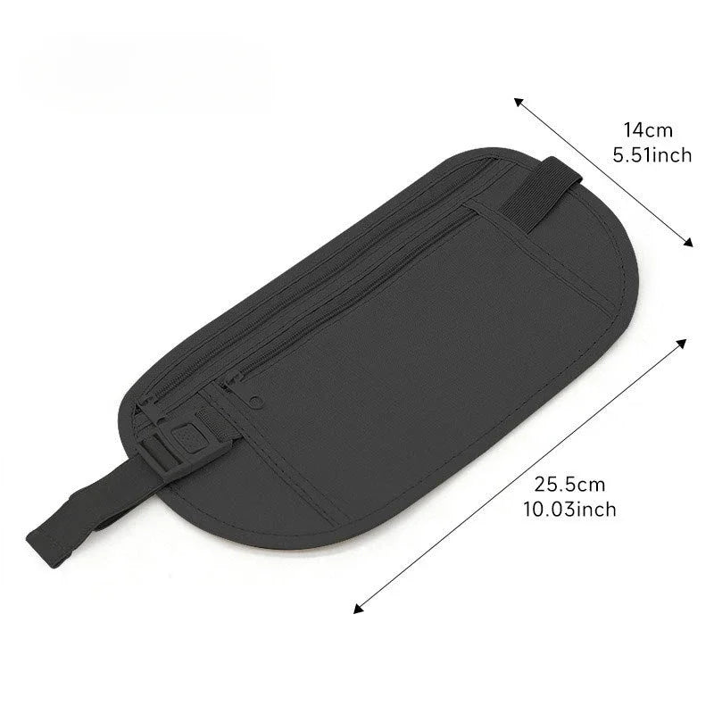 Sport Running Wais Bag Invisible Travel Waist Packs Pouch For Passport Money Belt Bag Hidden Security Wallet Gift Pack Money Bag