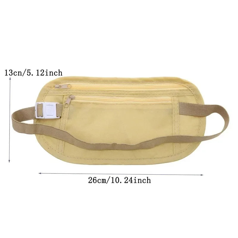 Sport Running Wais Bag Invisible Travel Waist Packs Pouch For Passport Money Belt Bag Hidden Security Wallet Gift Pack Money Bag