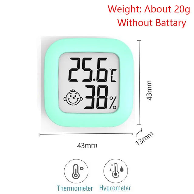 Digital LCD Thermometer Hygrometer Indoor Room Mini Electronic Temperature Humidity Meter Sensor Gauge Weather Station for Home
