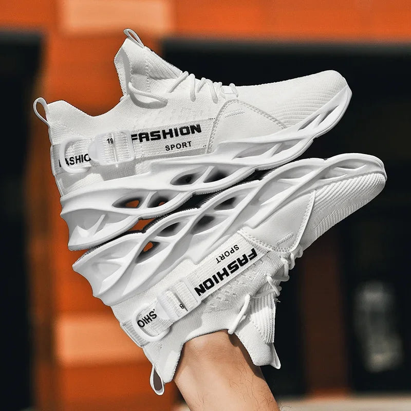 Lightweight Men's and Women's Fashion Sports Blade Breathable Flying Weaving Running Shoes Couple Outdoor Fitness Non-slip Shoes