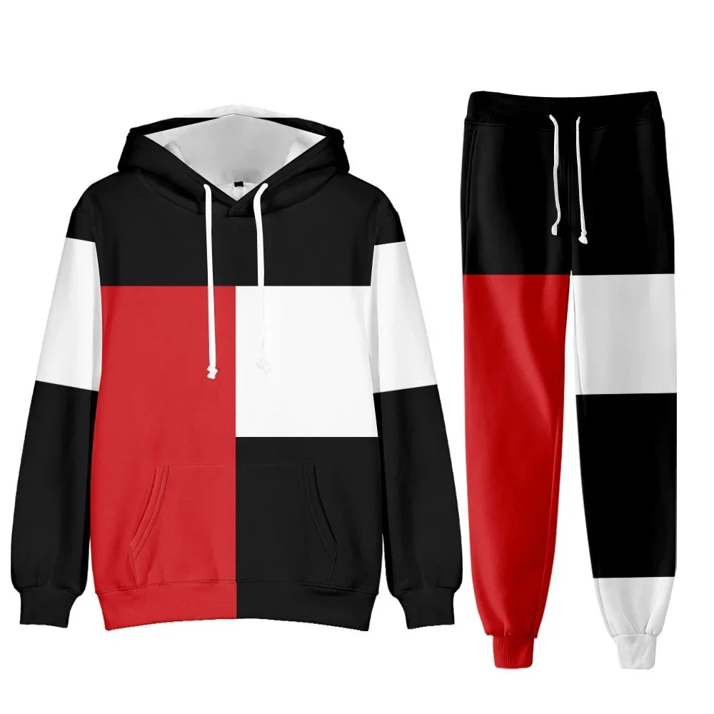 Camouflage Men Hoodie Sets 3D Print Tracksuit Set Man Hoodie + Pants 2pcs Set Outdoor Oversize Casual Men's sportswear clothing