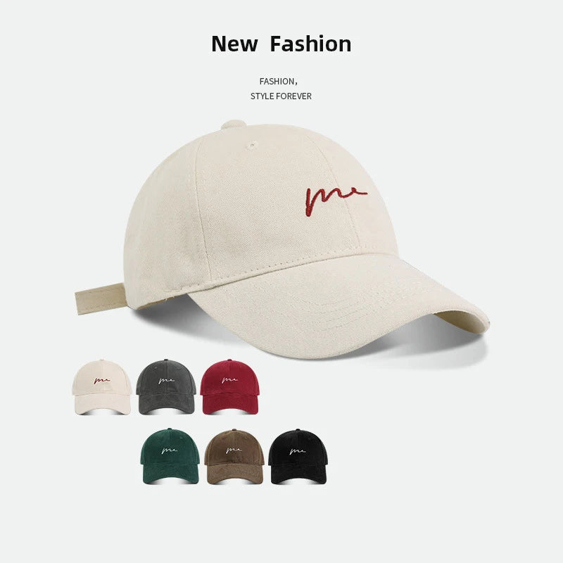 Retro Letter Embroidered Baseball Cap Big Headed Duck Tongue Hat Summer Outdoor Sports Men's Women's Adjustable Caps Hip Hop Hat