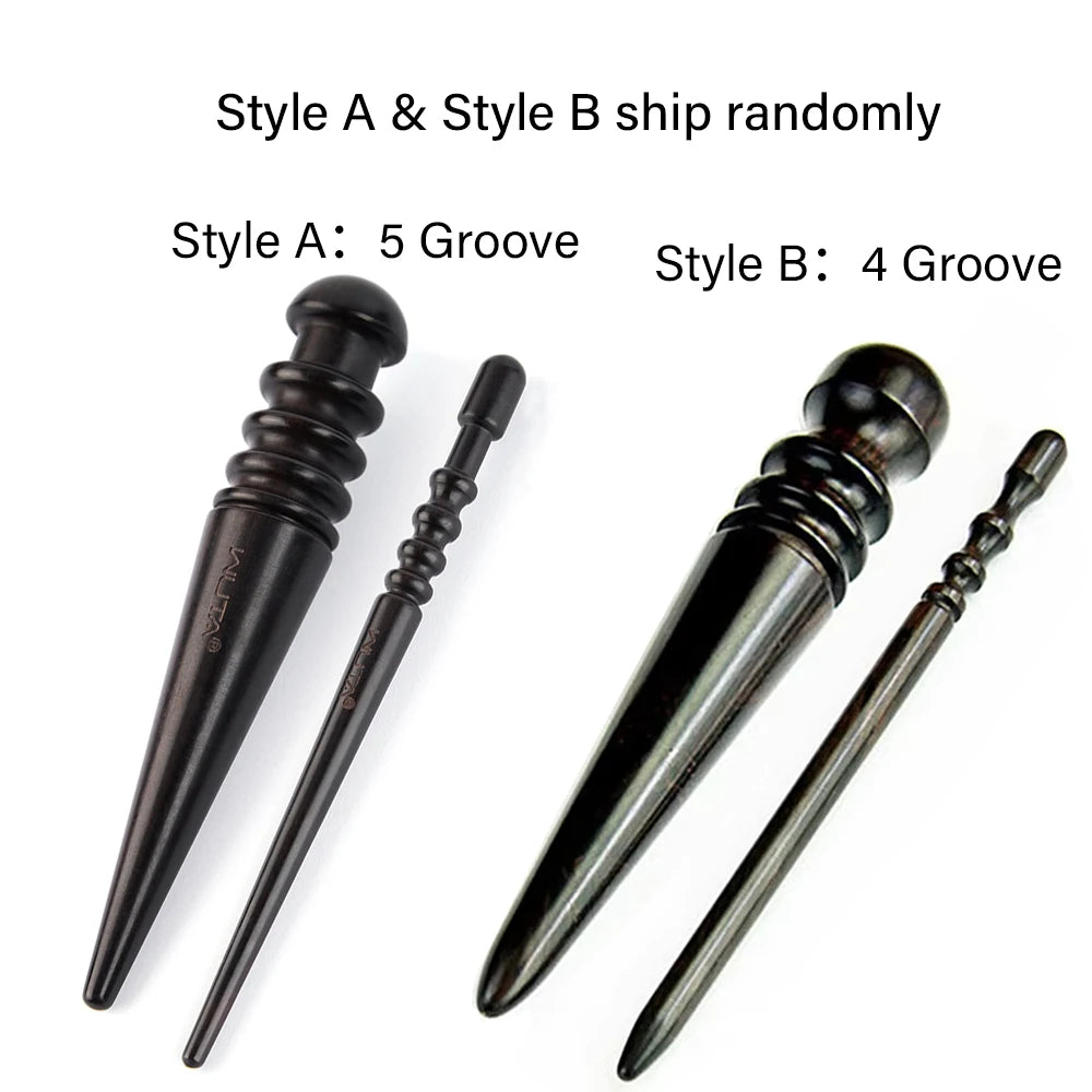 WUTA High Density Ebony Black Wood Leather Edge Burnisher Slicker Leather Craft Tool Polished Grinding Tool-3 Type Available
