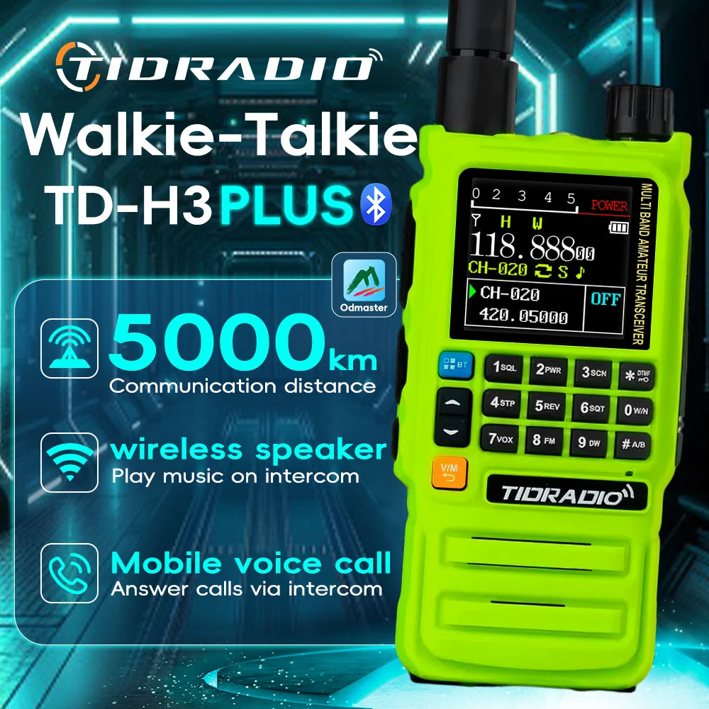 TIDRADIO H3 Plus Global Walkie Talkie Repeater Bluetooth Answerphone Air Band Long Range Radio Wireless Programming Three Models