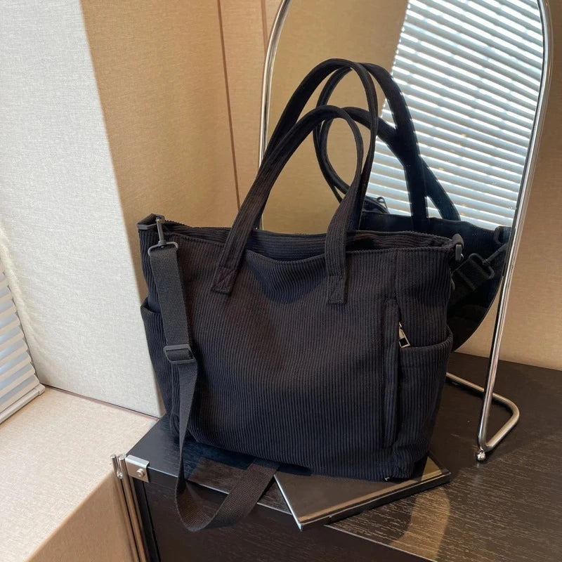 Casual Multi Pocket Handbag Adjustable Strap Crossbody Sling Bag Zipper Shoulder Bag Fall Winter Bag