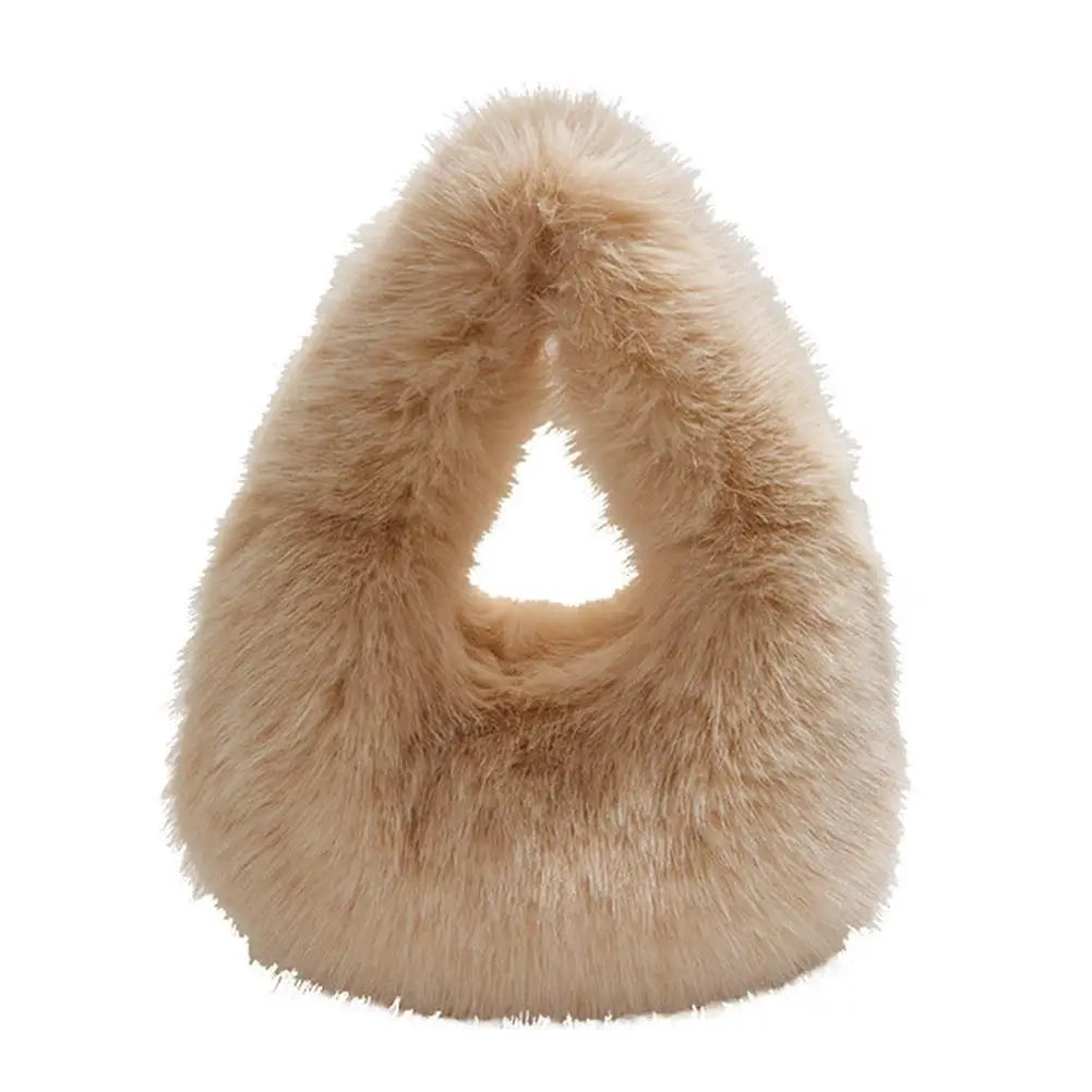 Autumn Winter New Trend Women's Fuzzy Bag High-End Niche Plush Handbag Mini Clutch Soft plush Shoulder Bag