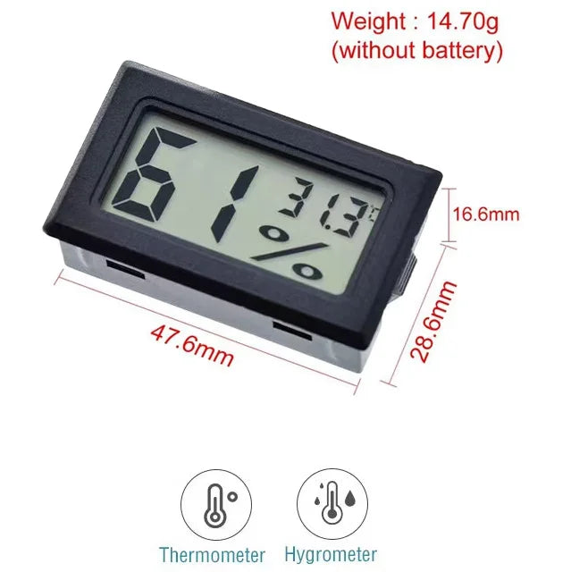 Digital LCD Thermometer Hygrometer Indoor Room Mini Electronic Temperature Humidity Meter Sensor Gauge Weather Station for Home