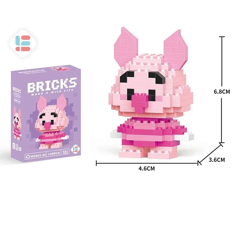 Disney LiLo Stitch Toys Building Blocks  Pikechu lega Anime Cartoon Character Model Building Blocks Toy for children Gift