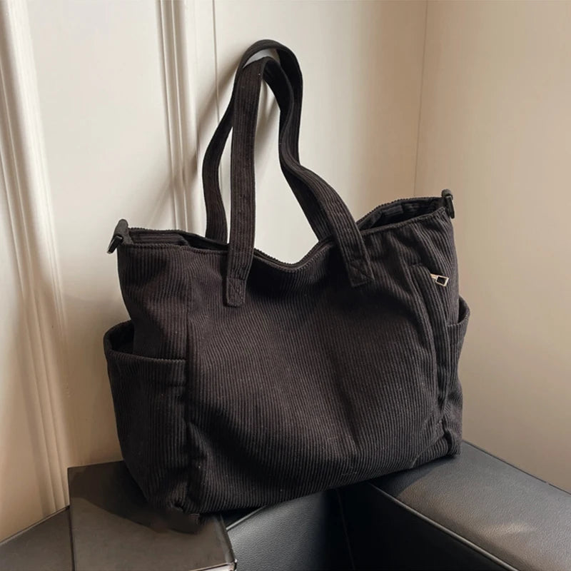 Casual Multi Pocket Handbag Adjustable Strap Crossbody Sling Bag Zipper Shoulder Bag Fall Winter Bag