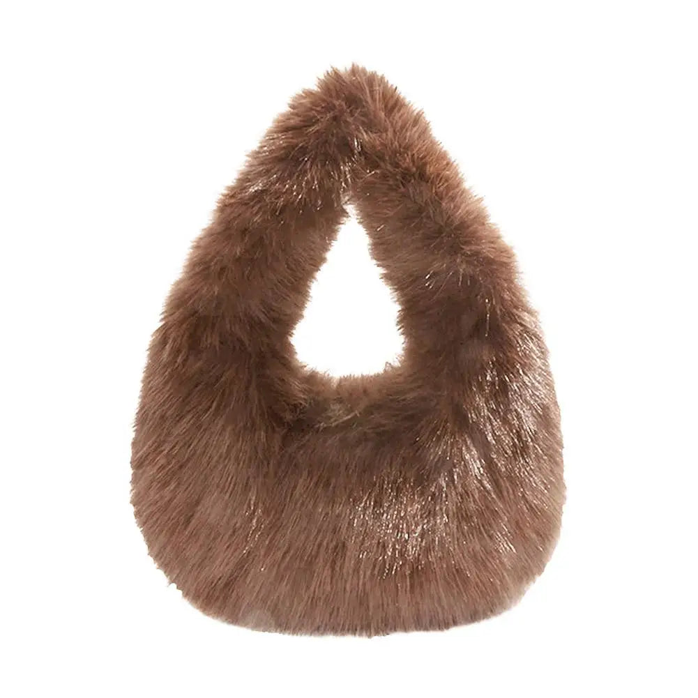Autumn Winter New Trend Women's Fuzzy Bag High-End Niche Plush Handbag Mini Clutch Soft plush Shoulder Bag