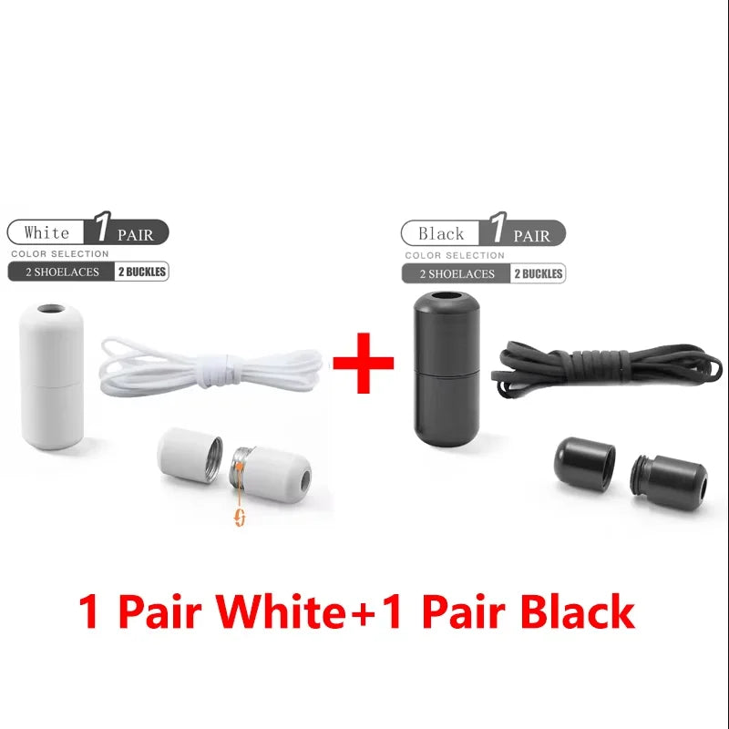 Elastic No Tie Shoelaces Semicircle Shoe Laces for Kids and Adult Sneakers Lazy Shoelace Quick Put on And Take Off Shoe Strings
