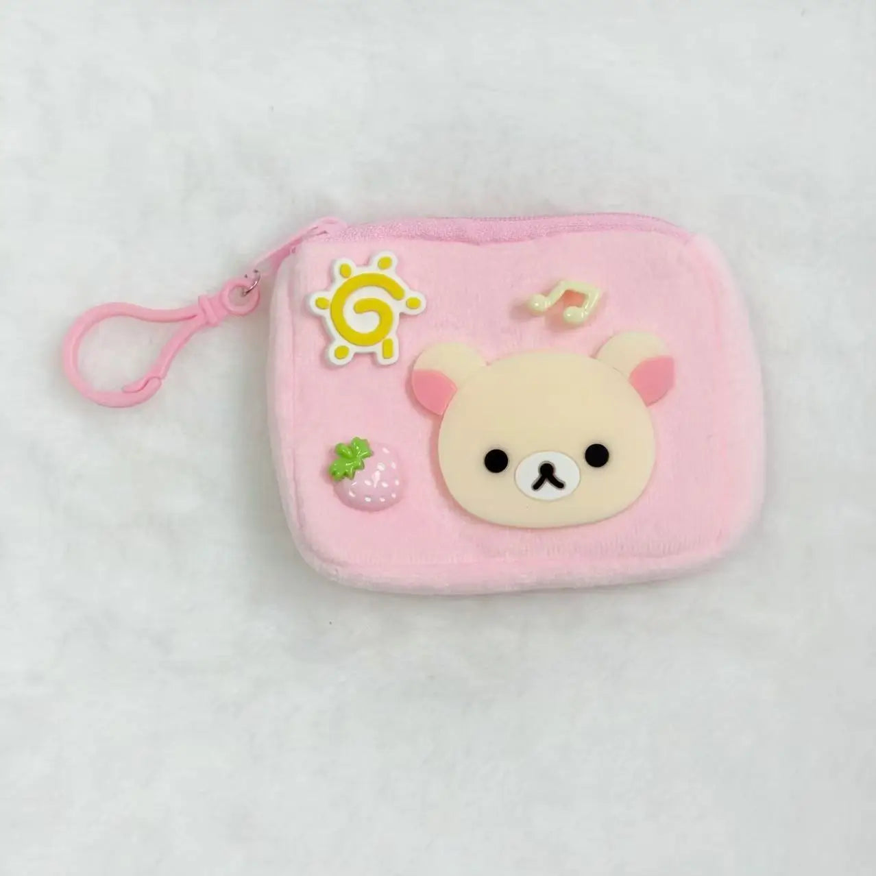Japanese Kawaii Rilakkuma Cartoon Plush Storage Coin Purse Portable Cartoon Key Chain Pendant Lovely Backpack Decoration Gifts