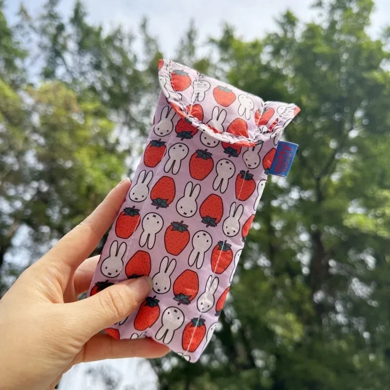 Kawaii Miffy Glasses Storage Bag Cute Rabbit Sunglasses Cartoon Sunglasses Protective Bag with Magnetic Attraction Gift Toy