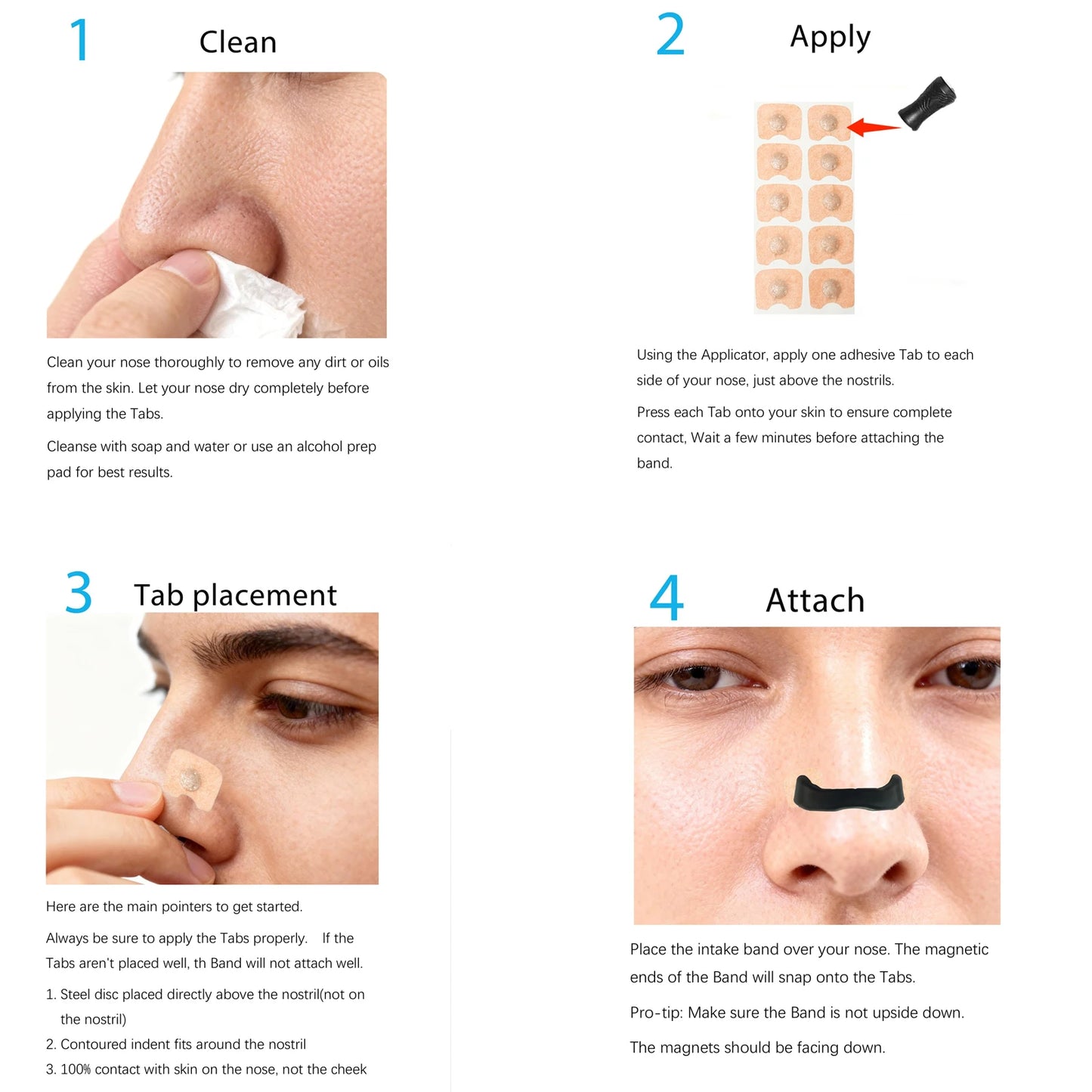 Sport Nasal Breathing Dilator Kits  Sleep Nasal Strips Nose Breathe Better Sleeping Anti Snoring Magnetic Nose Clip Nasal Strips
