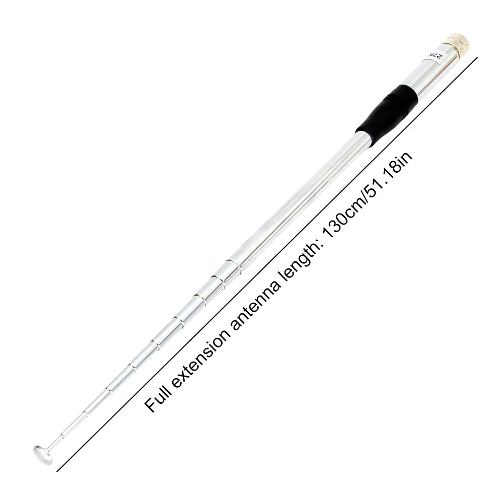 27MHz Telescopic/Rod HT Antennas SMA Female 23cm-130cm Telescopic CB Antenna 2.15dB High Gain for CB Handheld/Portable Radio