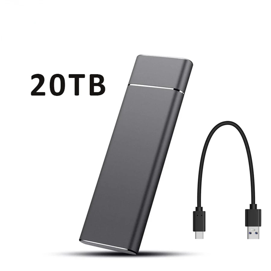 External 2TB/20TB/30TB Ssd High-Speed Solid State Drive Type-C/USB 3.1 Interface Portable Hard Disk for PC Laptop MAC