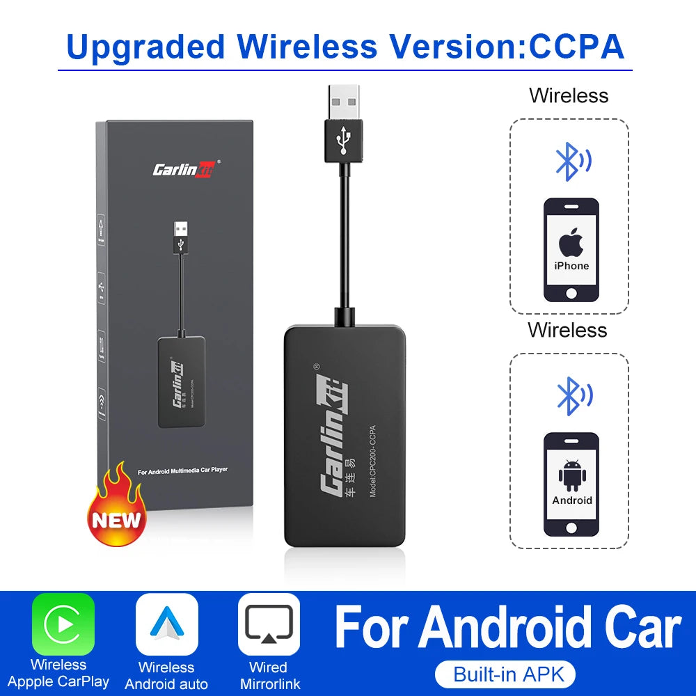 Carlinkit Wireless CarPlay USB Dongle Android Auto Adapter for Android Car Head Unit Multimedia Player Mirrorlink Autokit Box