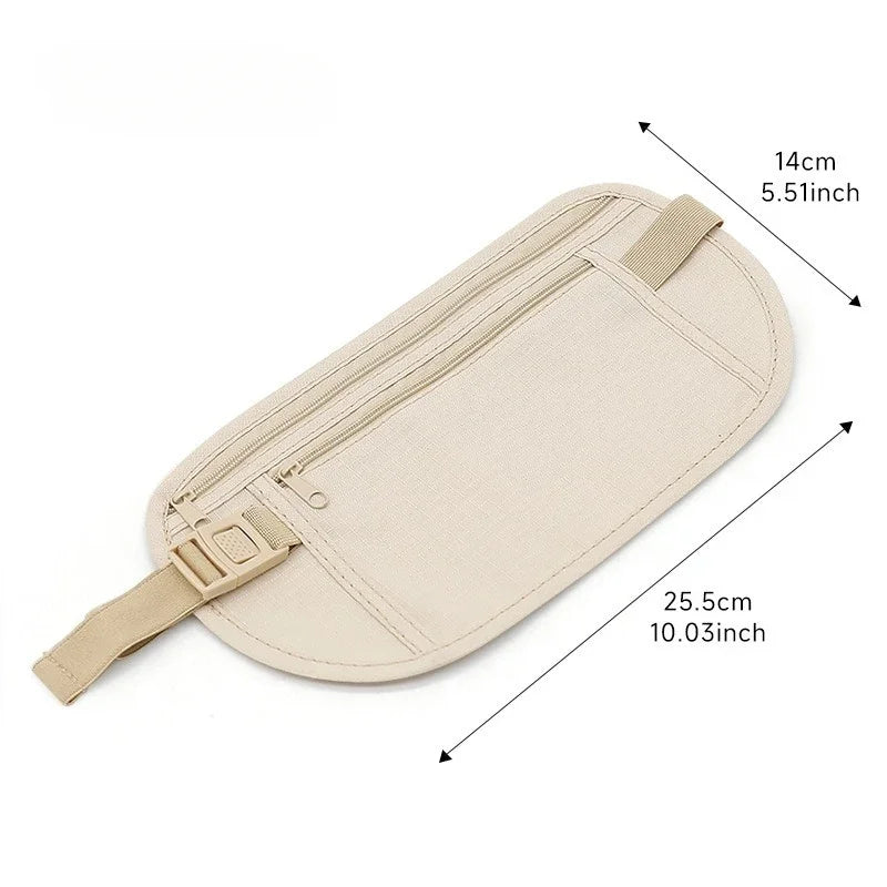 Sport Running Wais Bag Invisible Travel Waist Packs Pouch For Passport Money Belt Bag Hidden Security Wallet Gift Pack Money Bag