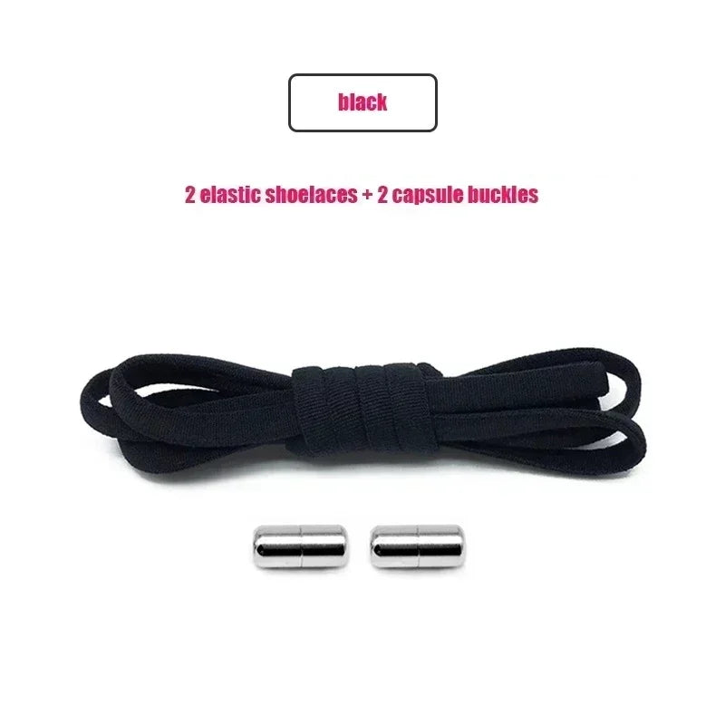 Elastic No Tie Shoelaces Semicircle Shoe Laces for Kids and Adult Sneakers Lazy Shoelace Quick Put on And Take Off Shoe Strings
