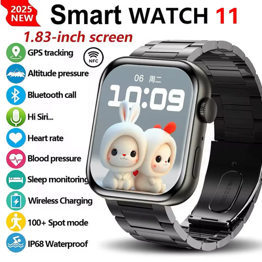 New Watch 10 Smart Watch Men Body Temperature BT Call NFC Always on Display GPS Sport Watches Women Smartwatch For Apple Android