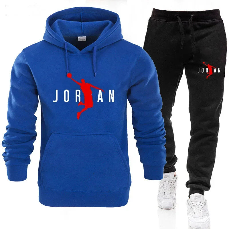2025 Men's Fitness Jogging Casual sportswear Set, Spring and Autumn fashion hoodie + sports Pants two-piece set
