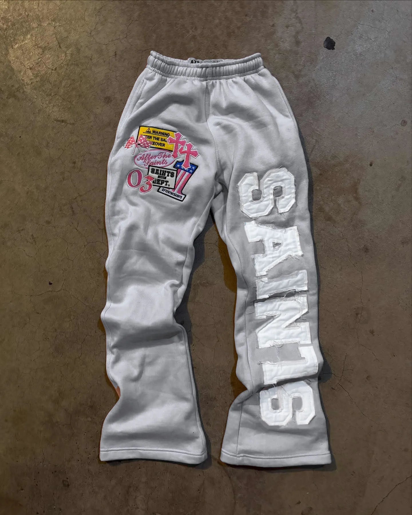 Loose straight-leg sport pants with sun-protective fur rings and double-waist sport sweatpants