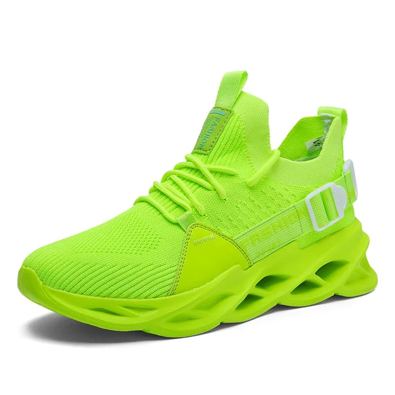 Lightweight Men's and Women's Fashion Sports Blade Breathable Flying Weaving Running Shoes Couple Outdoor Fitness Non-slip Shoes