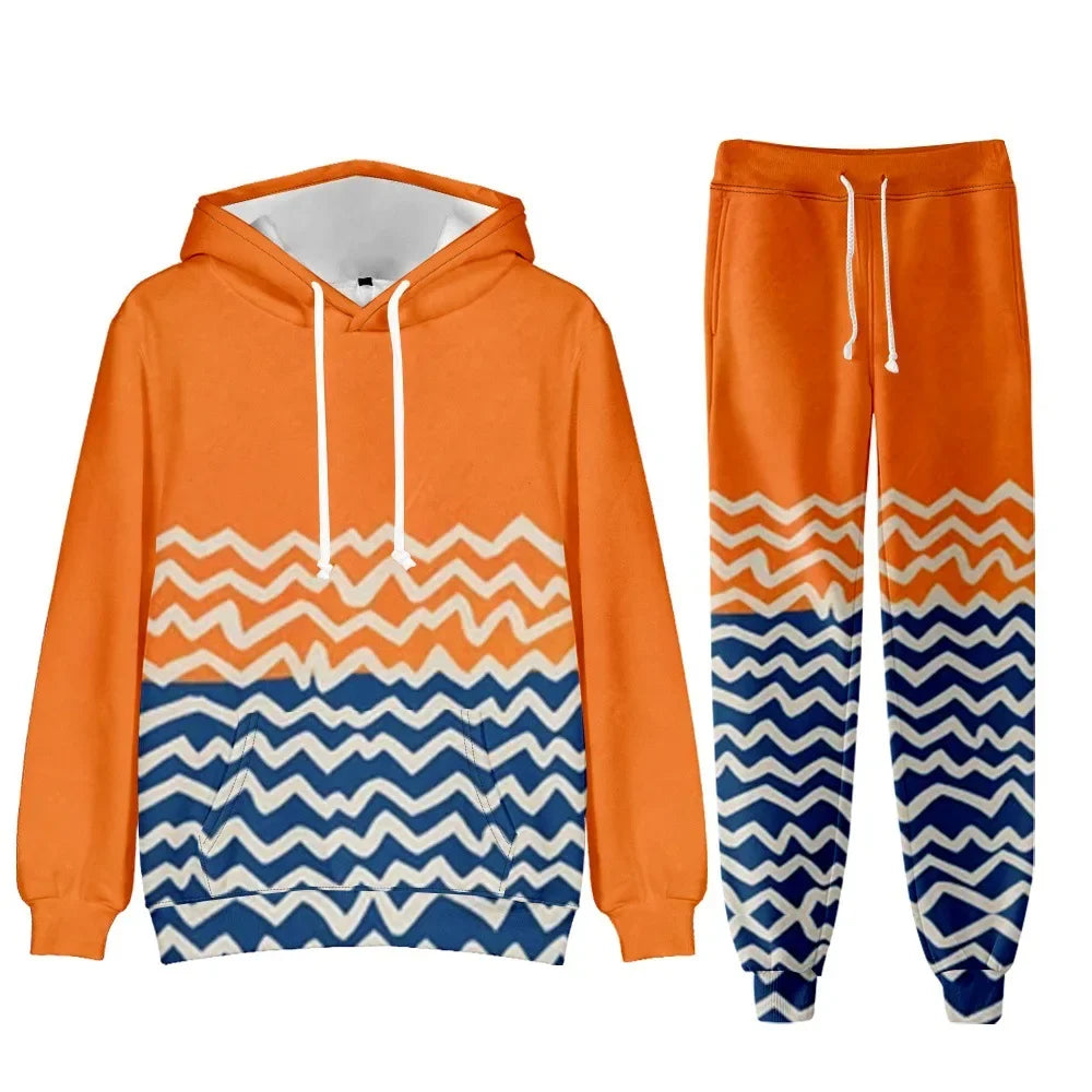 Camouflage Men Hoodie Sets 3D Print Tracksuit Set Man Hoodie + Pants 2pcs Set Outdoor Oversize Casual Men's sportswear clothing