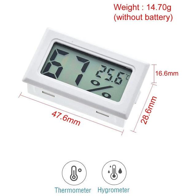 Digital LCD Thermometer Hygrometer Indoor Room Mini Electronic Temperature Humidity Meter Sensor Gauge Weather Station for Home