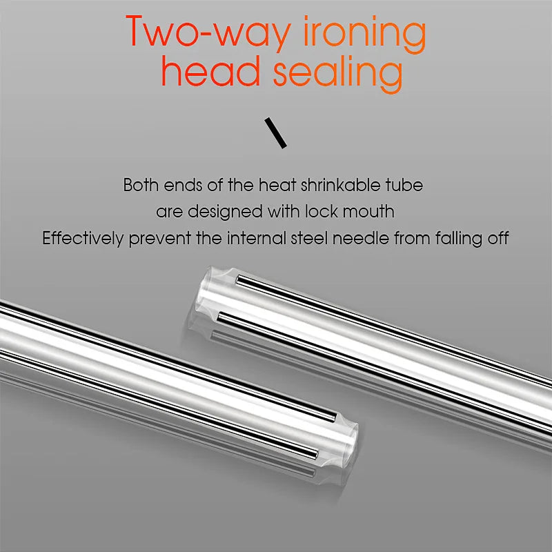 FTTH 60MM Optical Fiber Heat Shrink Tubing Double Needle Coarse Pipe Leather Fiber Optic Cable Hot Melt Fusion Splice Sleeve