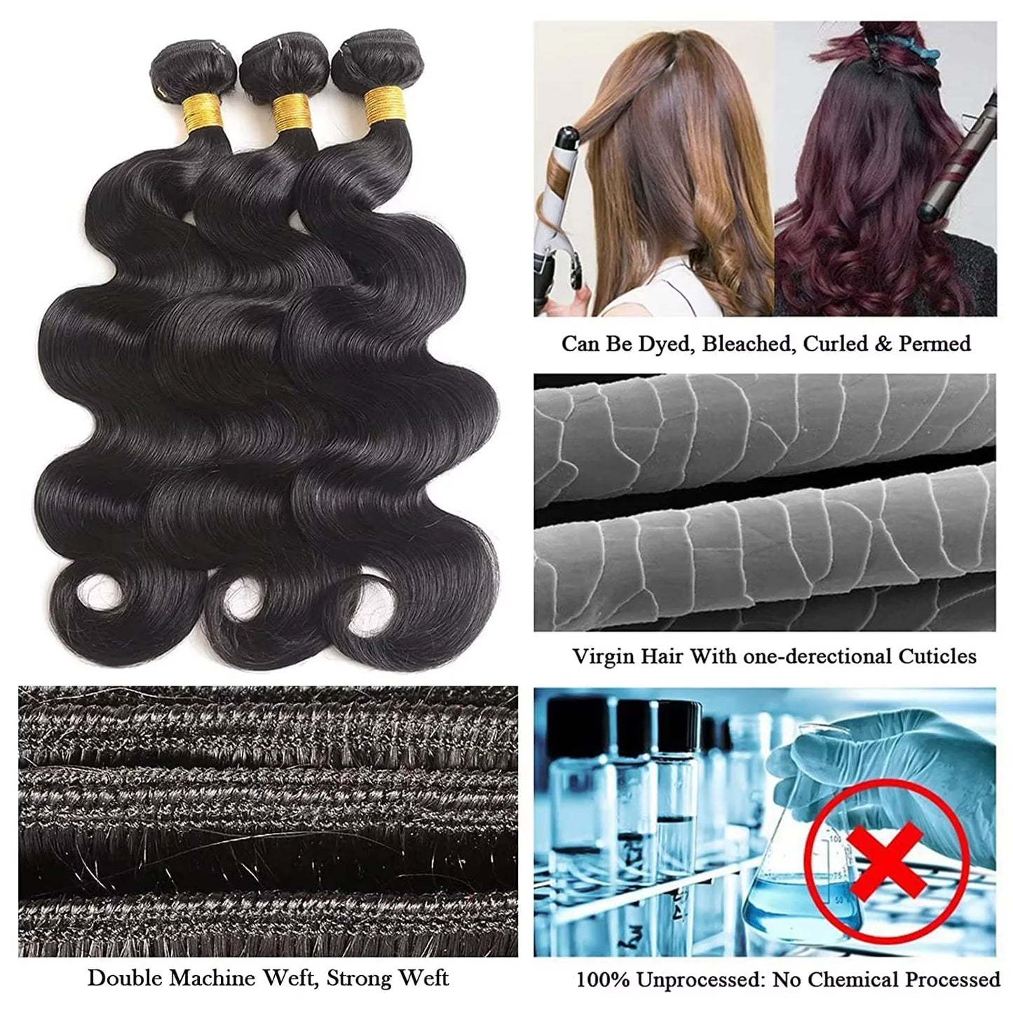 30 40Inch 3 4 Bundle Loose Body Wave Bundles 100% Unprocessed Human Hair 16A Raw Hair Bundles Extensions Brazilian Natural Black
