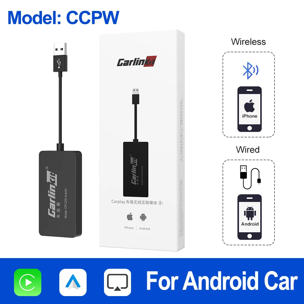 Carlinkit Wireless CarPlay USB Dongle Android Auto Adapter for Android Car Head Unit Multimedia Player Mirrorlink Autokit Box