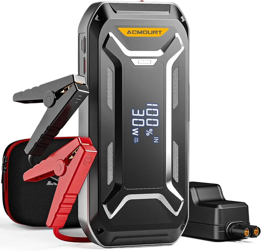 5000A Car Jump Starter, 12V Portable Battery Booster Power Bank for Gasoline & Diesel Vehicles Emergency Starting