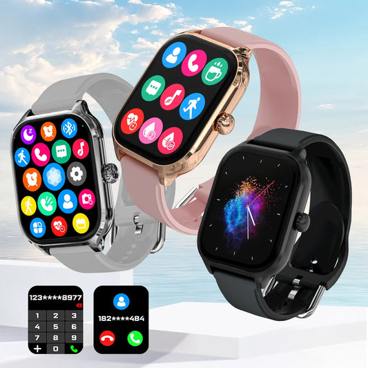 LAXASFIT H9 and H6 Smartwatch Dial to Answer Calls Calorie Tracking Heart Rate Blood Oxygen Monitoring Bluetooth Smart Watch