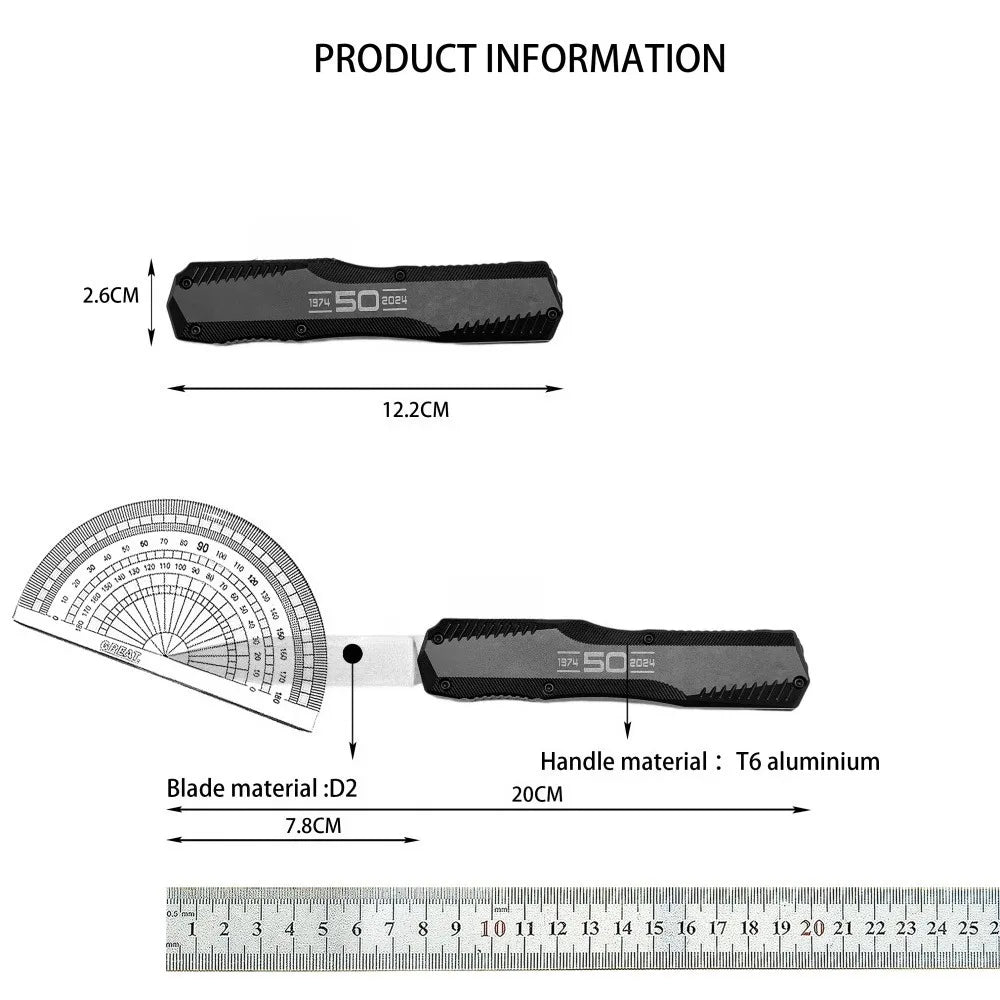Matt Diskin Commemorative Livewire Tactical Knife D2 Steel Blade T6 Aluminum Handle Outdoor Camping EDC Survival Self-defense