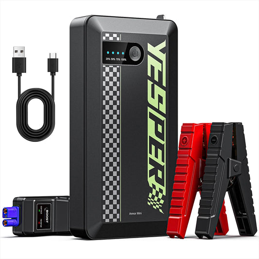 YESPER Booster For Car Start) ,1200A Starting device (up to 6.0L gas and 4.0L diesel engines 0.7 pound Mini Portable Jump start