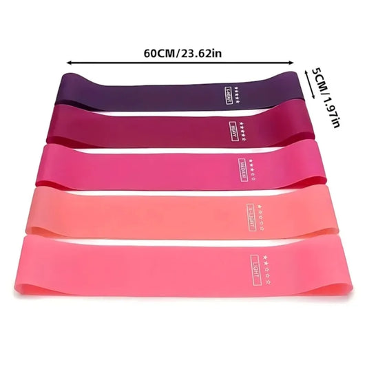 5PCS Portable Resistance Bands Set, Elastic Workout Bands for Strength Training, Yoga, Pilates & Gym