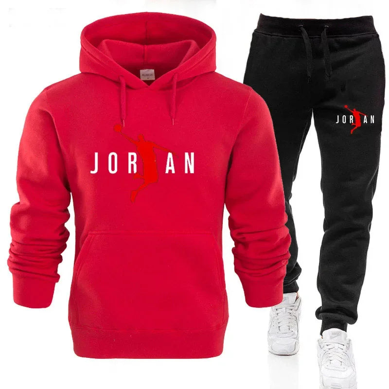 2025 Men's Fitness Jogging Casual sportswear Set, Spring and Autumn fashion hoodie + sports Pants two-piece set