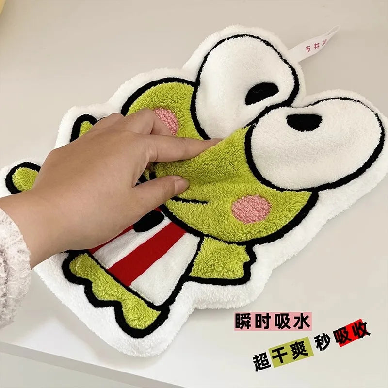 Hello Kitty My Melody Pochacco Cartoon Kawaii Hand Towel Water-Absorbent Coral Fleece Kitchen Decor Quick-Drying Kids Towel Gift