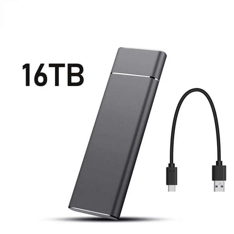 External 2TB/20TB/30TB Ssd High-Speed Solid State Drive Type-C/USB 3.1 Interface Portable Hard Disk for PC Laptop MAC