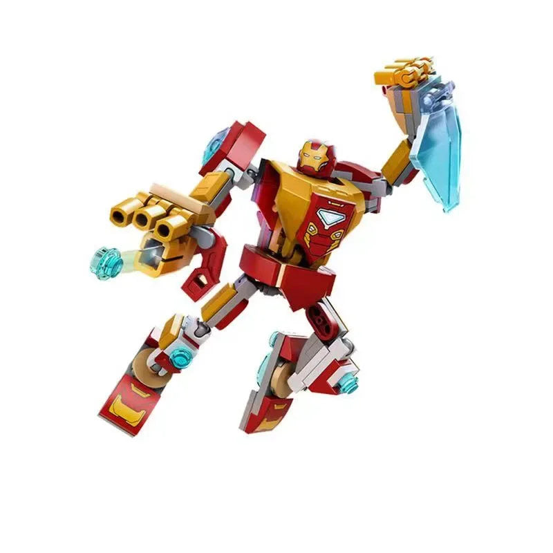 76302 76307 Superhero Bricks Avengers Thor Iron Man Thanos Assemble Compatible Action Figure Toy Building Blocks Model Ornament