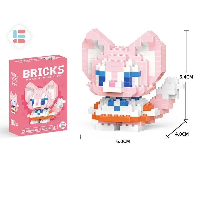 Disney LiLo Stitch Toys Building Blocks  Pikechu lega Anime Cartoon Character Model Building Blocks Toy for children Gift