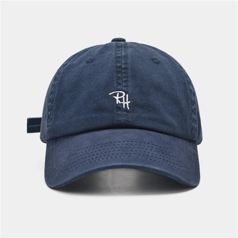 Unisex RH Letter Embroidery Baseball Cap Men Women Summer Casual Hat Outdoor Shade Adjustable Hip Hop Streetwear Trucker Hats