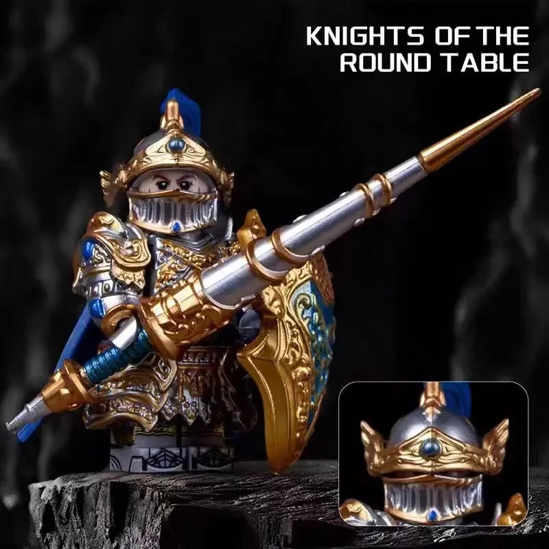 Medieval Round Table Knights Assemble Compatible Bricks Berserk Guts Puzzle Action Figures Model Building Blocks Doll Toy Gifts