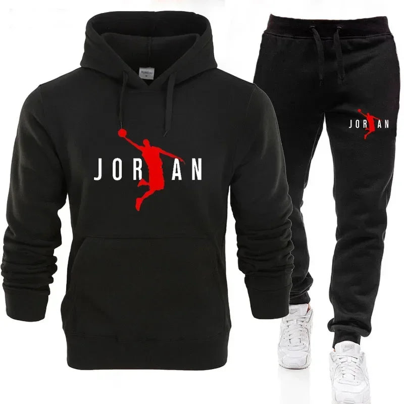 2025 Men's Fitness Jogging Casual sportswear Set, Spring and Autumn fashion hoodie + sports Pants two-piece set