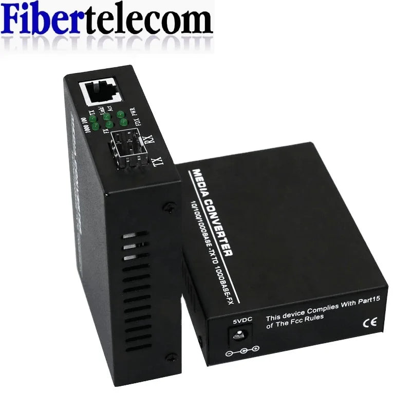 Gigabit SFP LC Multimode Module Fiber to RJ45 Ethernet Media Converter Fiber Optic Transceiver with 1.25G SFP LC Module