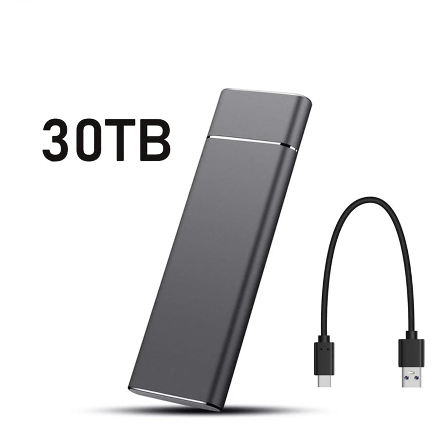 External 2TB/20TB/30TB Ssd High-Speed Solid State Drive Type-C/USB 3.1 Interface Portable Hard Disk for PC Laptop MAC