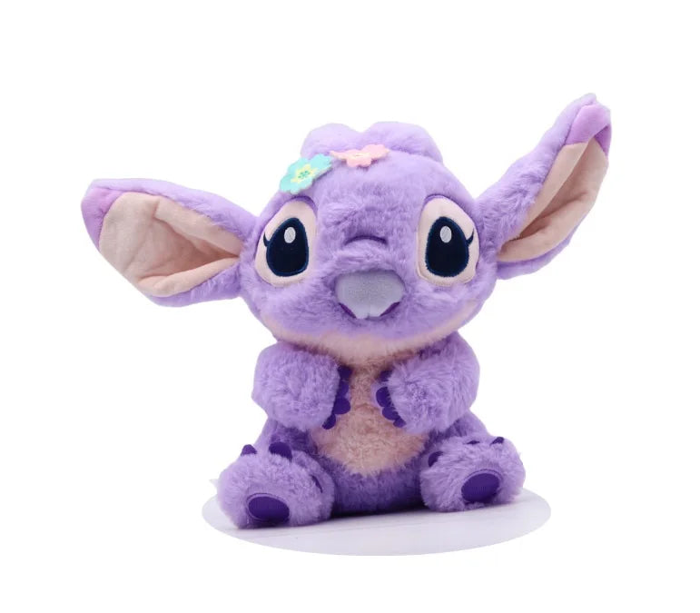 DISNEY Lilo & Stitch Plush Toys Pink Lilo Blue Stitch Stuffed Plush Dolls Pendant Toys Models Cute Boy Girl Birthday Gift